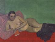 Felix Vallotton Nude holding a book oil painting artist